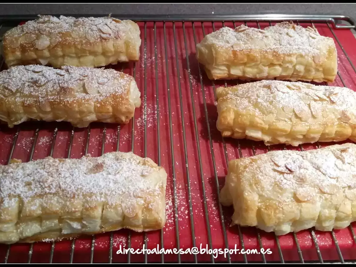 Cañas de hojaldre rellenas de crema pastelera - foto 9