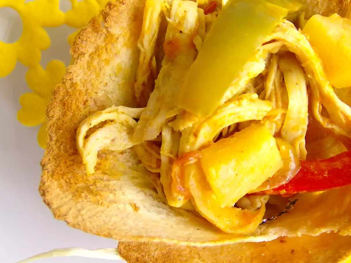 Canastillos con pollo al curry suave - foto 2