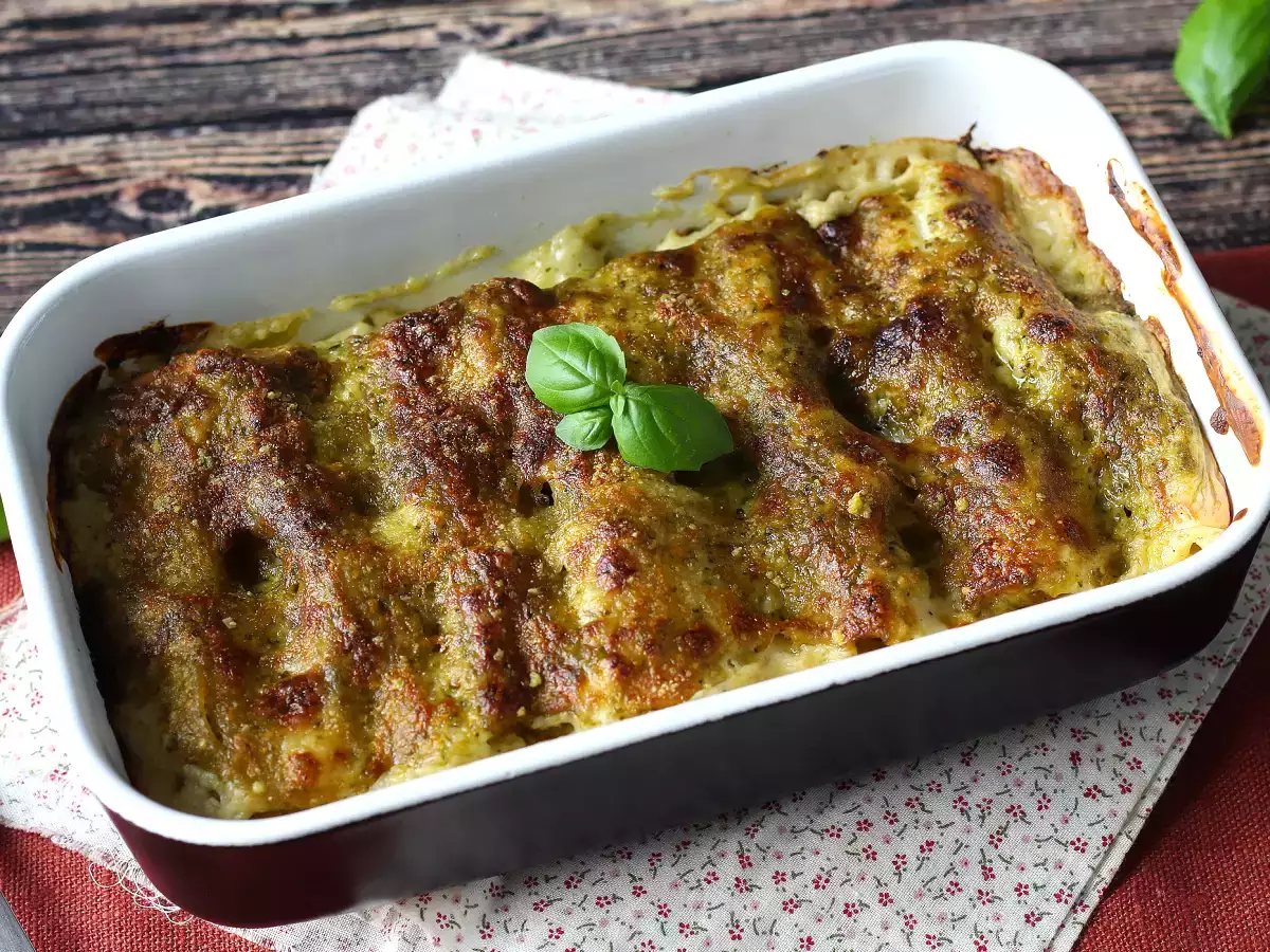 Canelones al pesto: receta fácil y sabrosa