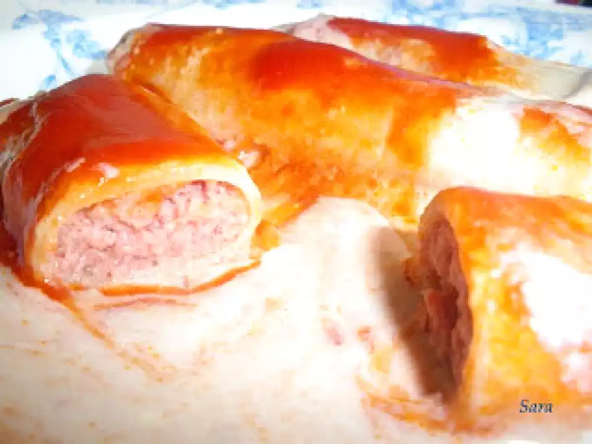 Canelones con bechamel de nuez