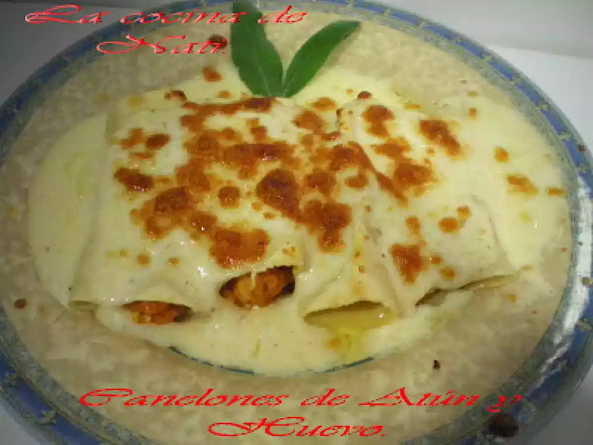 CANELONES DE ATÚN Y HUEVO. - foto 3