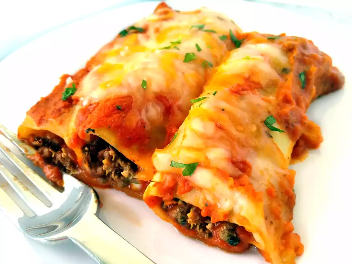 Canelones de carne picada y espinacas - foto 3