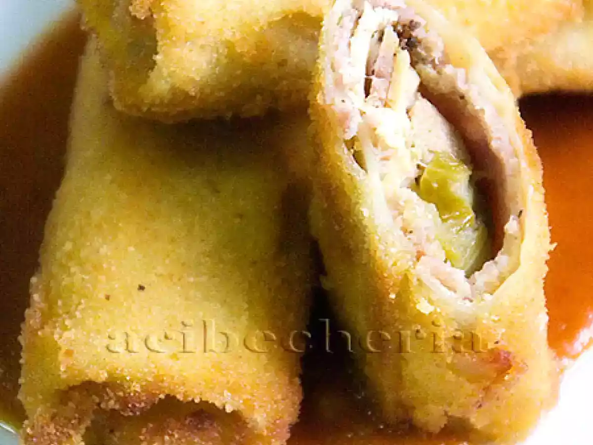 Canelones de gallina trufada