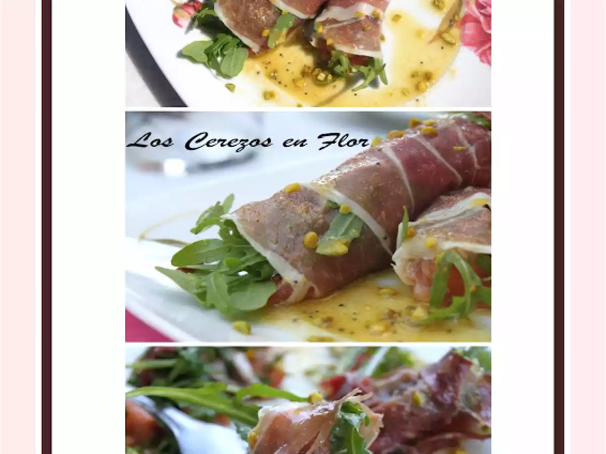 Canelones de Jamón y vinagreta de pistachos - foto 2