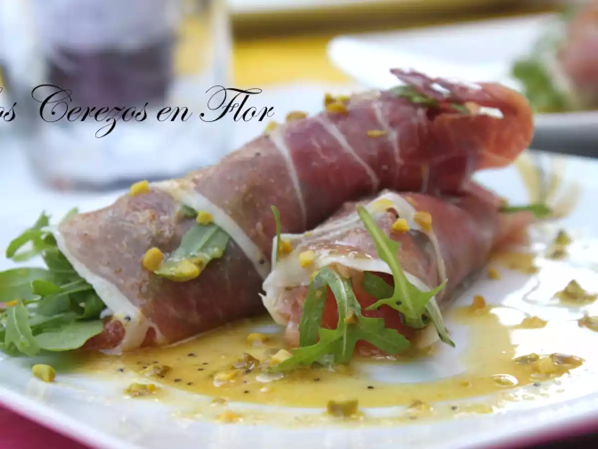 Canelones de Jamón y vinagreta de pistachos - foto 3