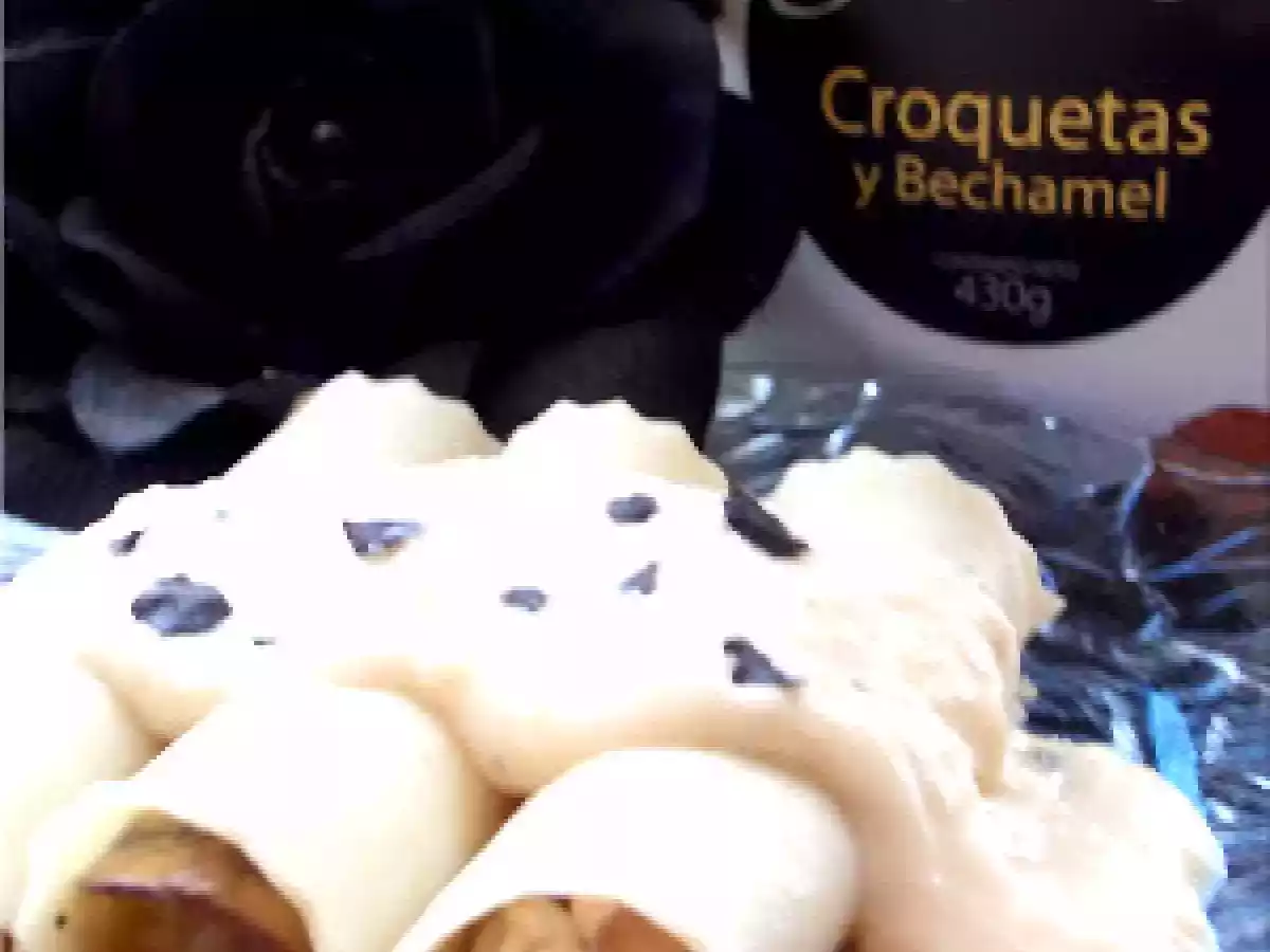 Canelones de pavo con bechamel de trufa