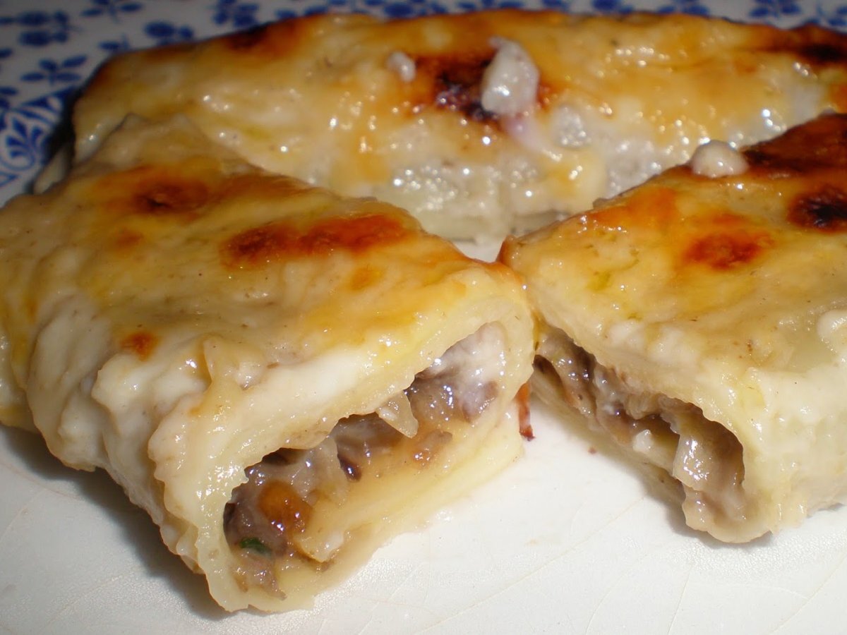 Canelones de setas, Receta Petitchef