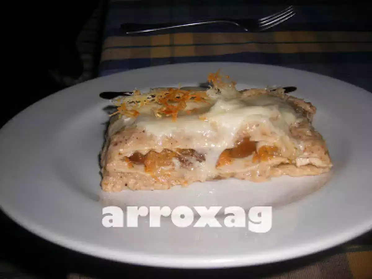 CANELONES DE SETAS Y ZANAHORIA CON BECHAMEL DE FRUTOS SECOS - foto 2