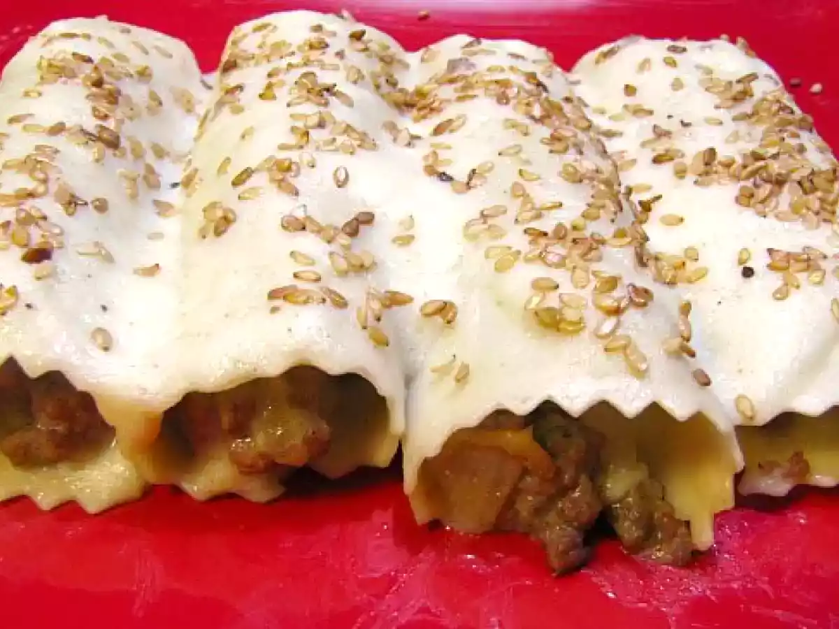 Canelones de ternera al Oporto