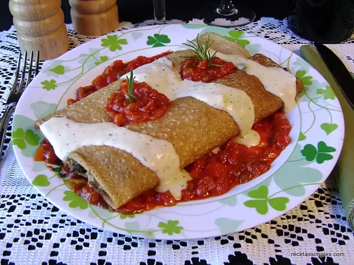 Canelones de verdura sin ricota