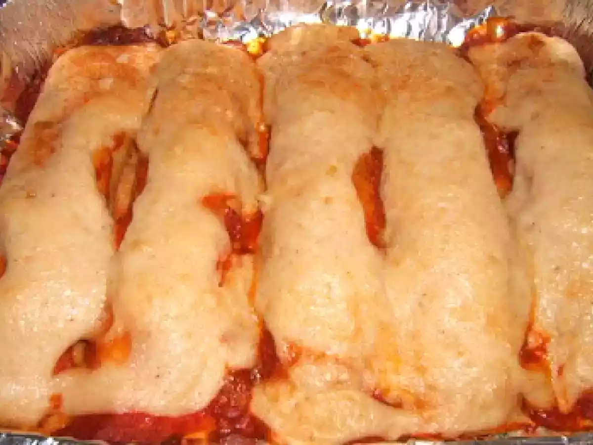 Canelones rellenos con acelga y requesón