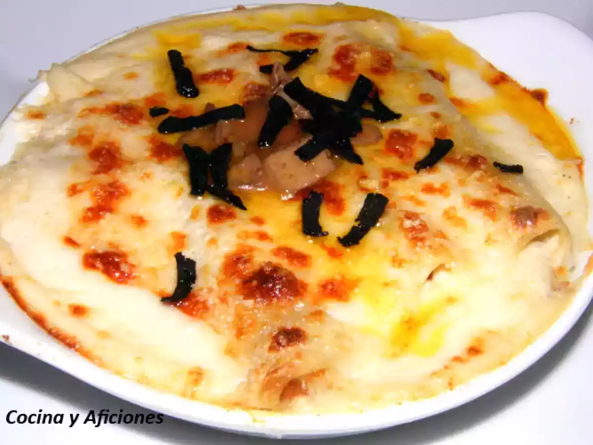 Canelones Rossini, receta