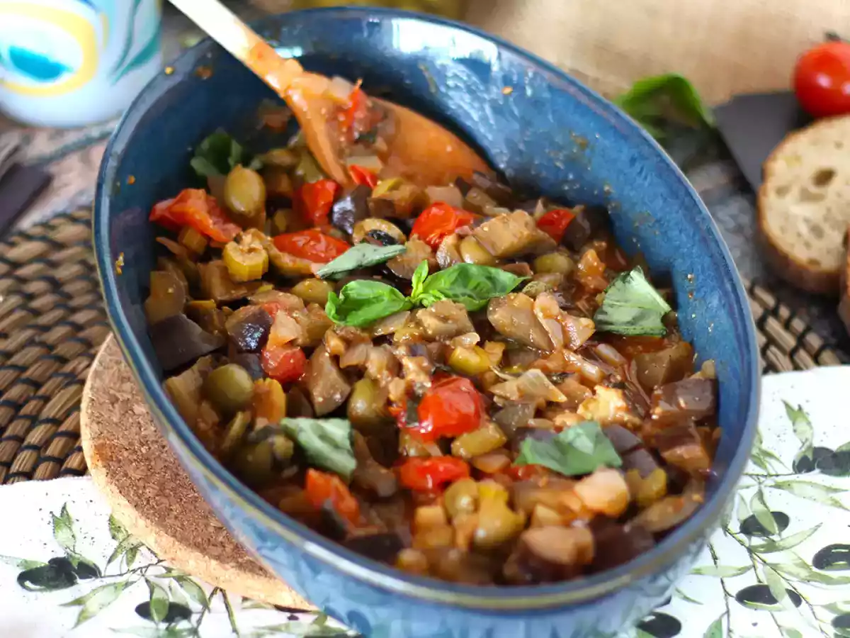 Caponata siciliana, la receta tradicional italiana, fácil, rápida e imprescindible - foto 4