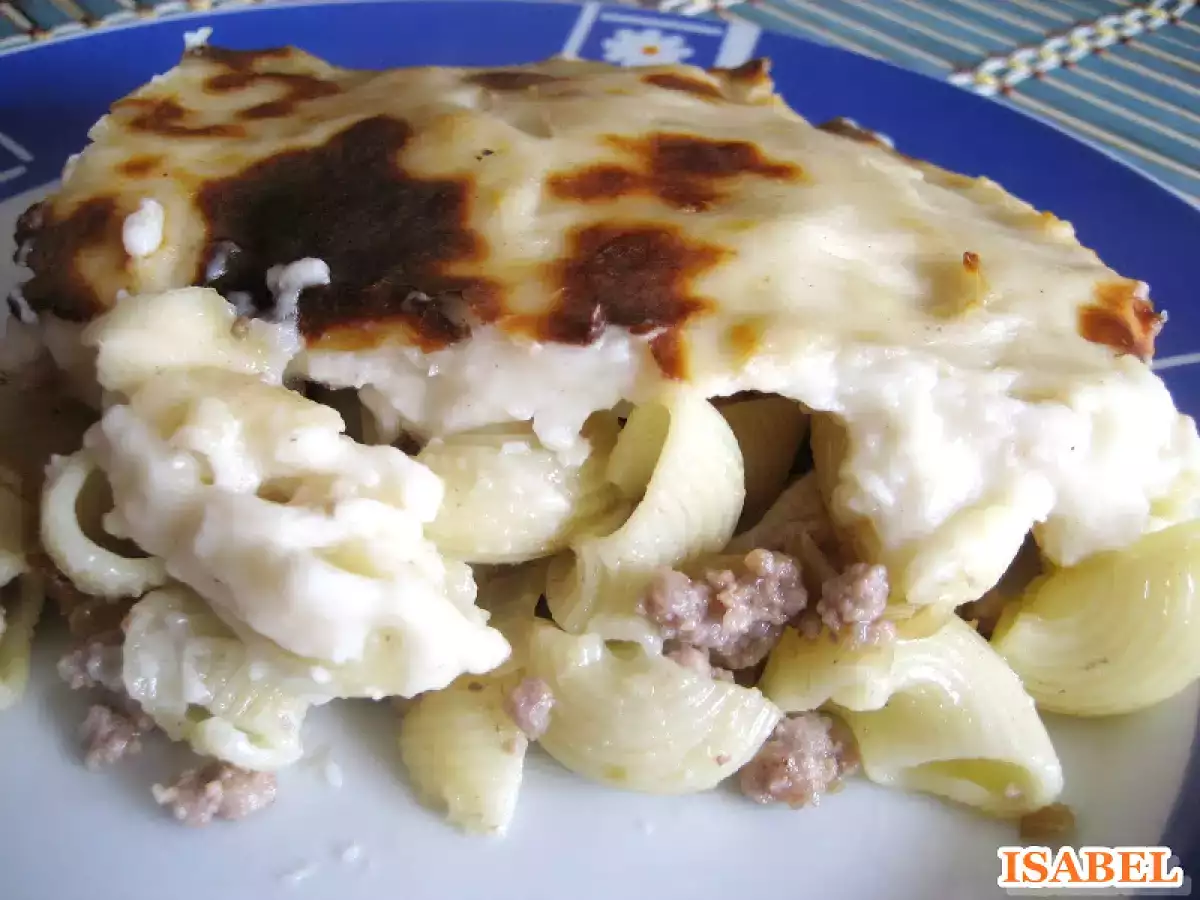 Caracolas con bechamel
