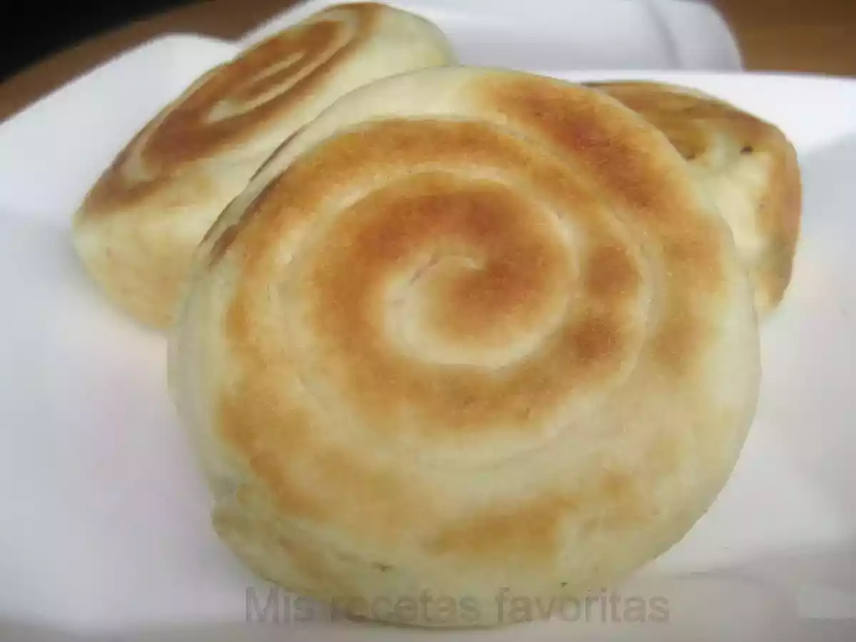 Caracolas de cebolleta, pan de cebolleta chino - foto 5