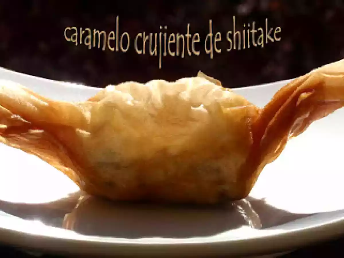 Caramelo crujiente de shiitake
