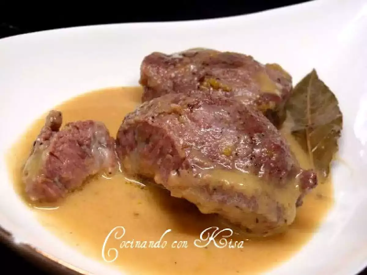 Carilleras en salsa a la cerveza