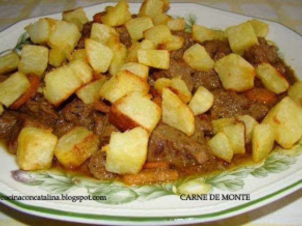 CaRne de Monte al estilo de AndújaR Receta de Rosa Reche