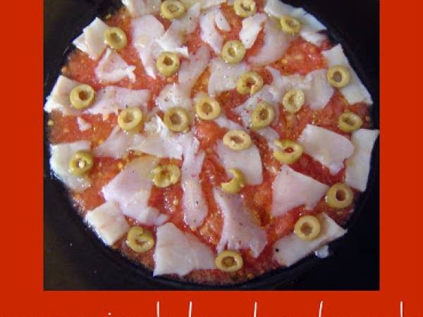 Carpaccio de bacalao ahumado