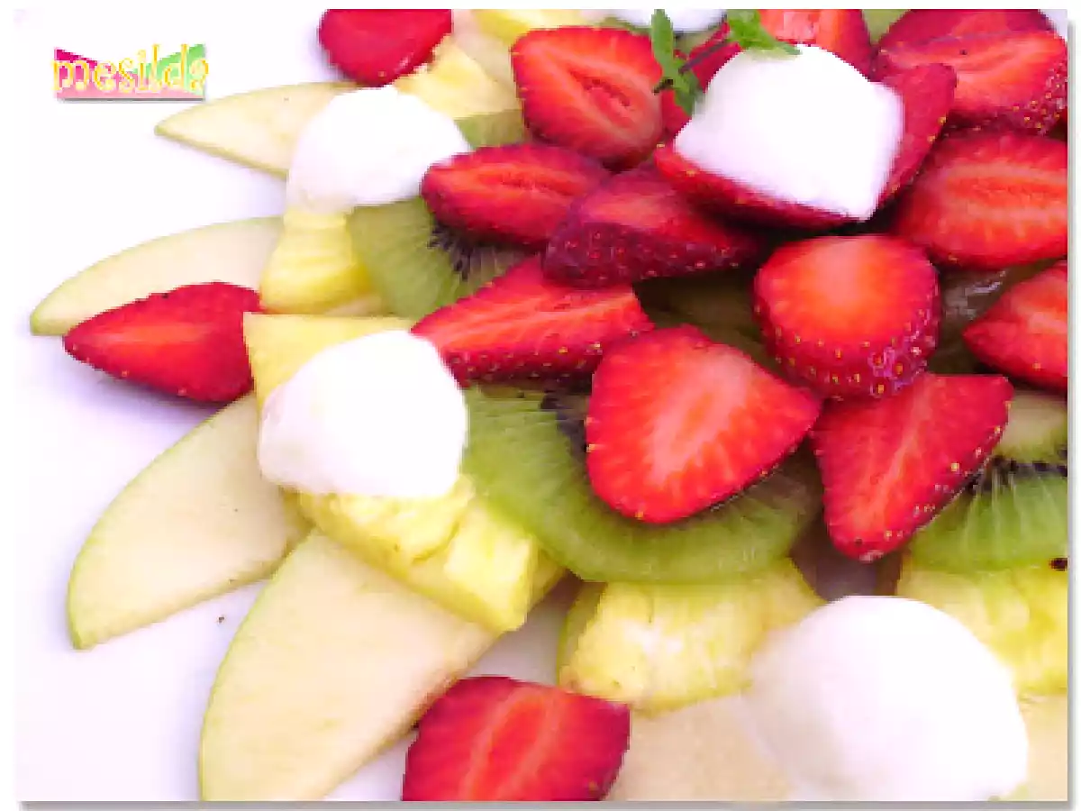 Carpaccio de frutas con helado de limón - foto 2