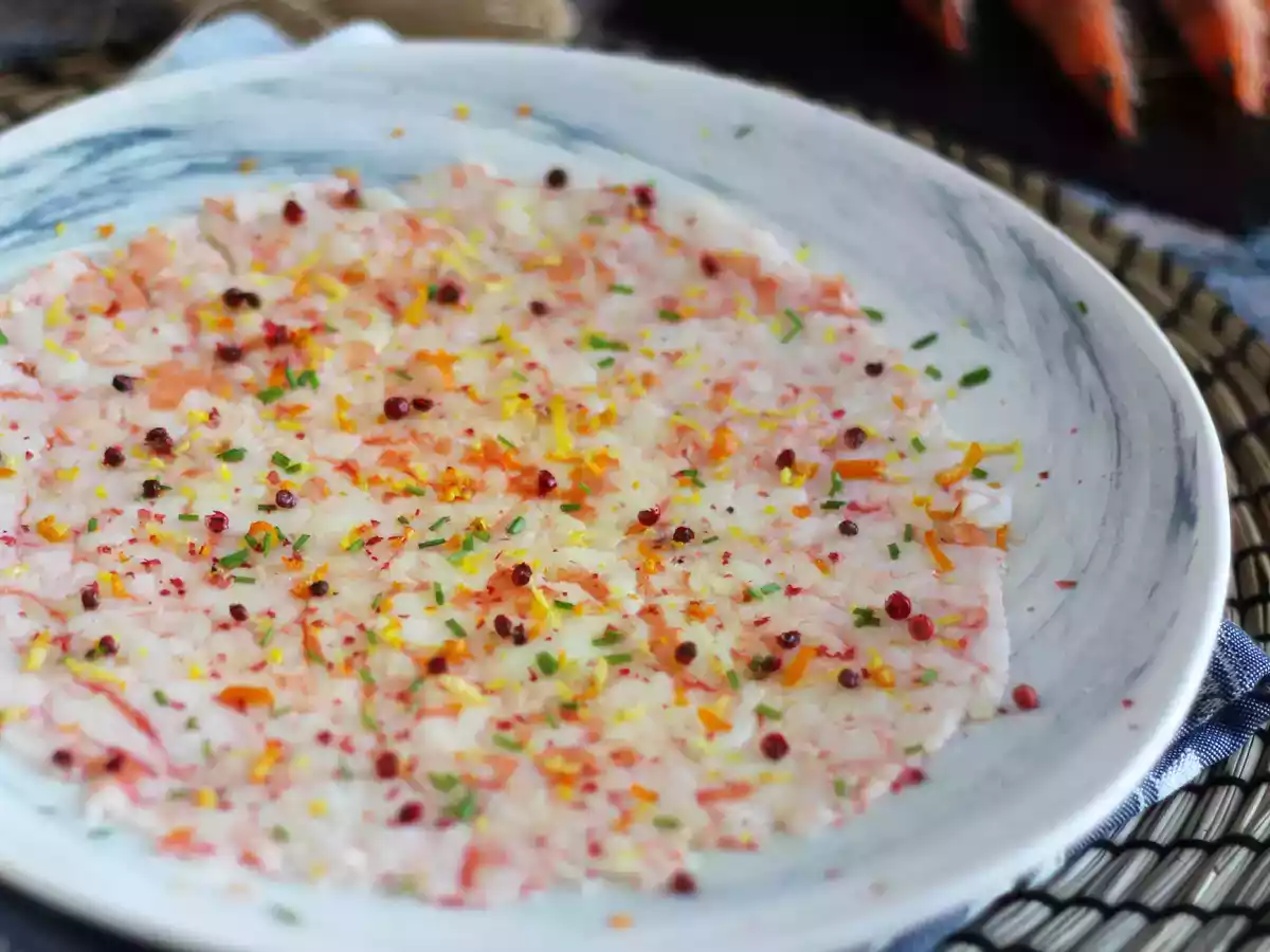 Carpaccio de langostinos - foto 3