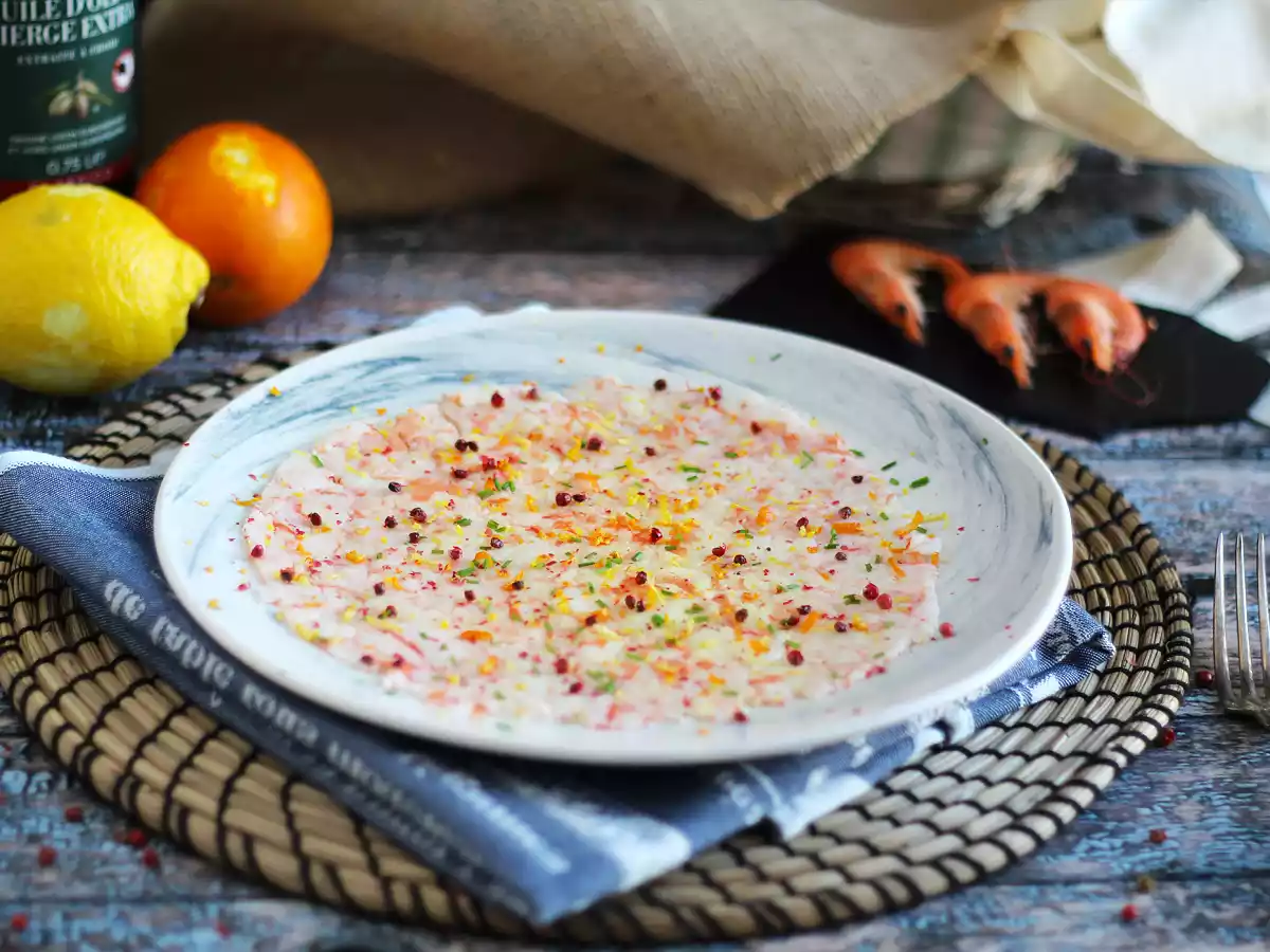 Carpaccio de langostinos - foto 4