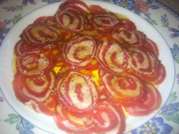 CARPACCIO DE TERNERA CON FOIE