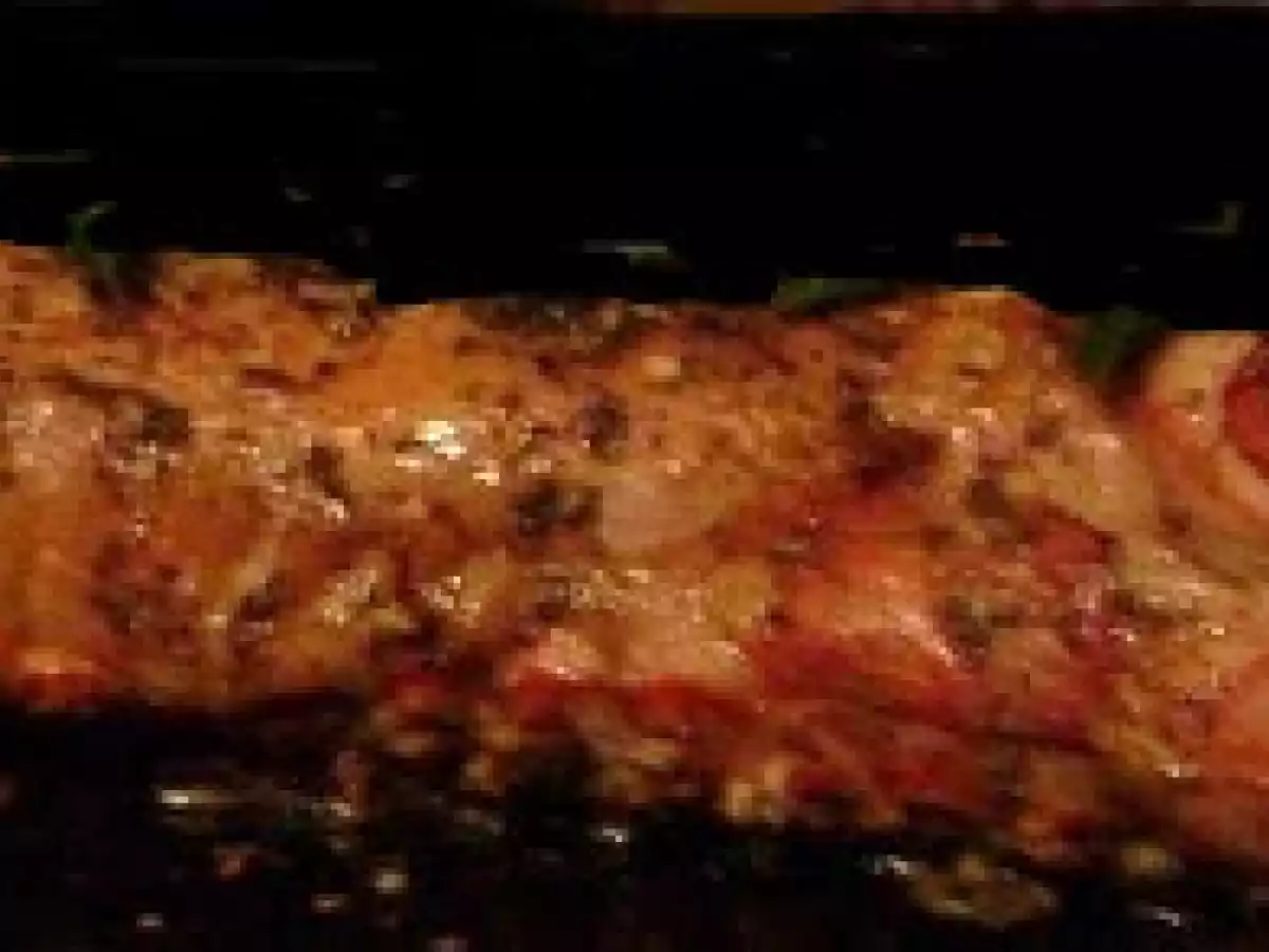 Carré de cerdo asado al modo argentino