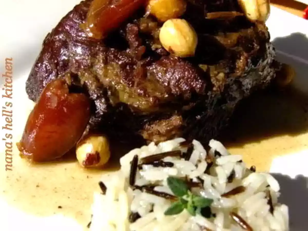 Carrillada de ternera con dátiles