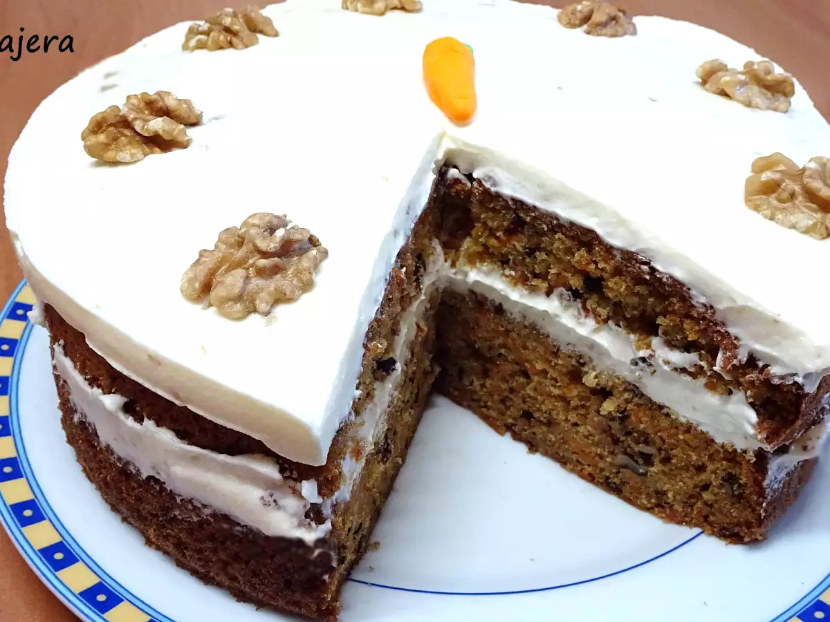 Carrot cake o tarta de zanahoria americana - foto 2