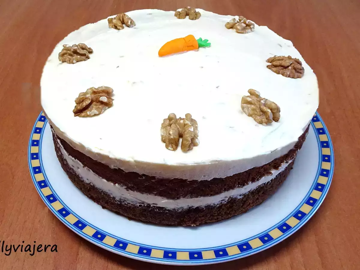 Carrot cake o tarta de zanahoria americana - foto 3