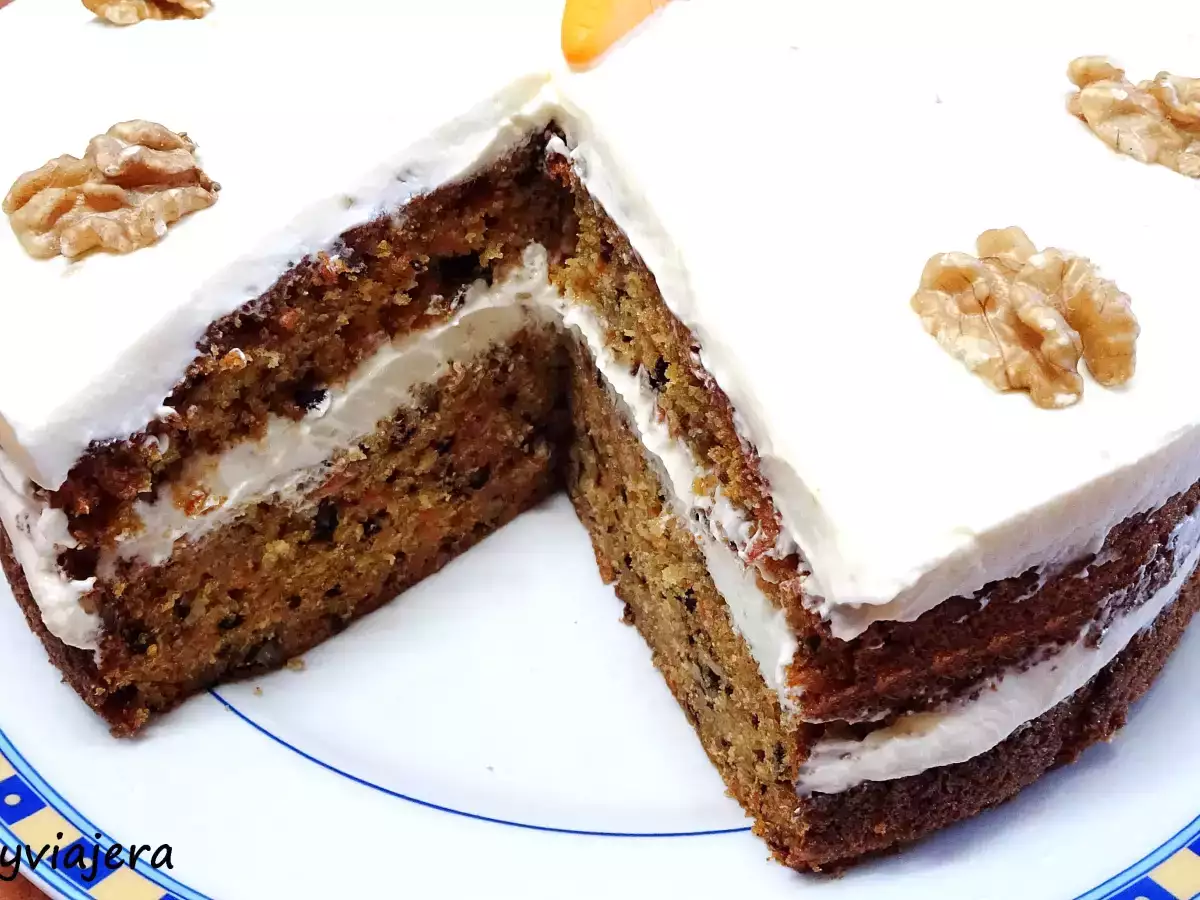 Carrot cake o tarta de zanahoria americana - foto 4