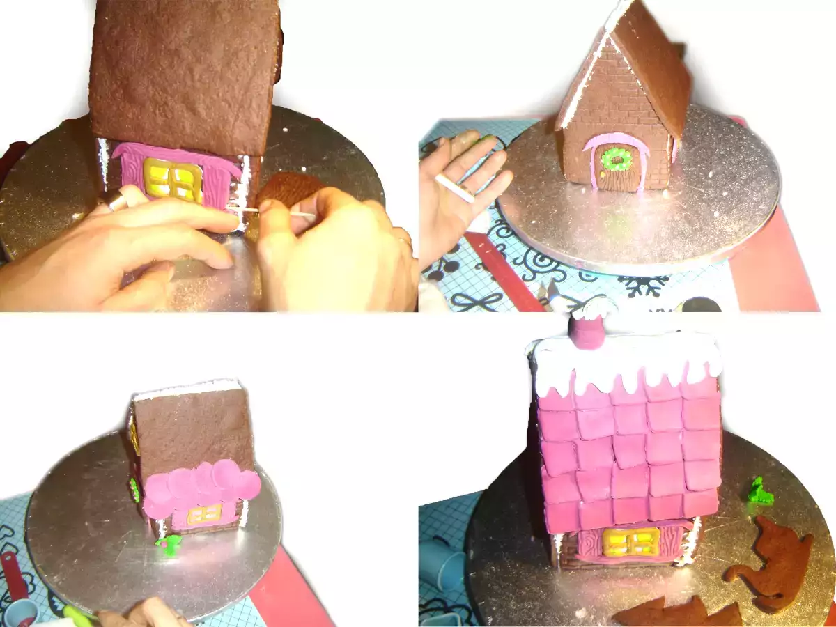 Casita de galleta decorada para Navidad - foto 7