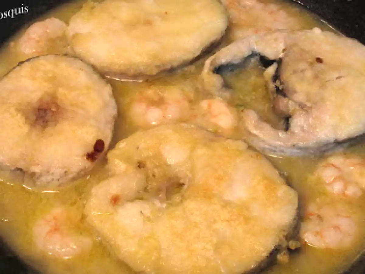 Cazuela de merluza y gambas al albariño - foto 4