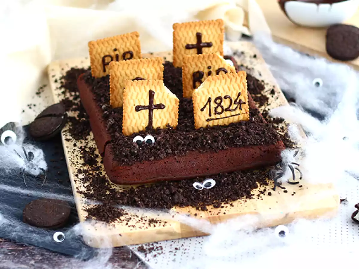 Cementerio brownie para Halloween