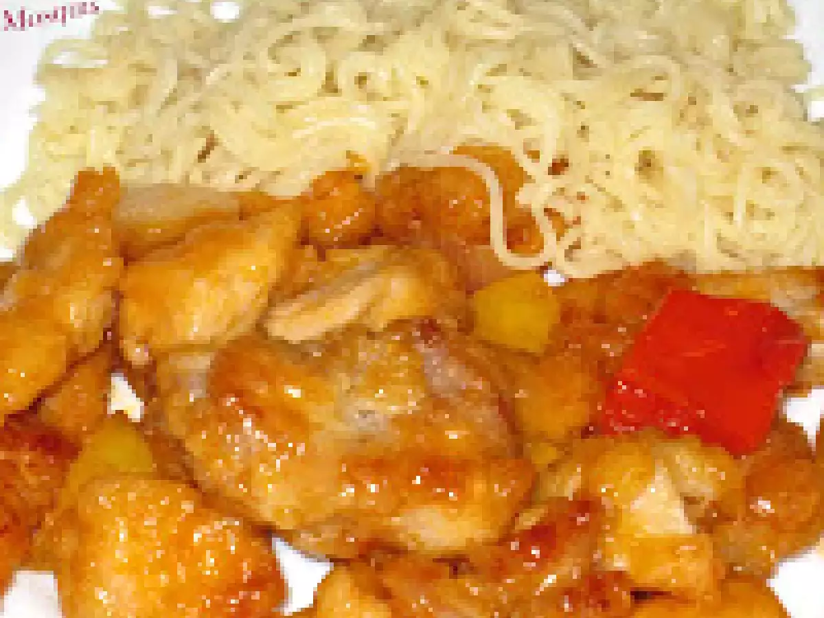 Cerdo agridulce con dos tipos de acompañamiento - foto 2