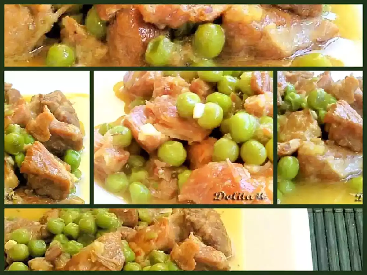 Cerdo en salsa con guisantes - foto 2