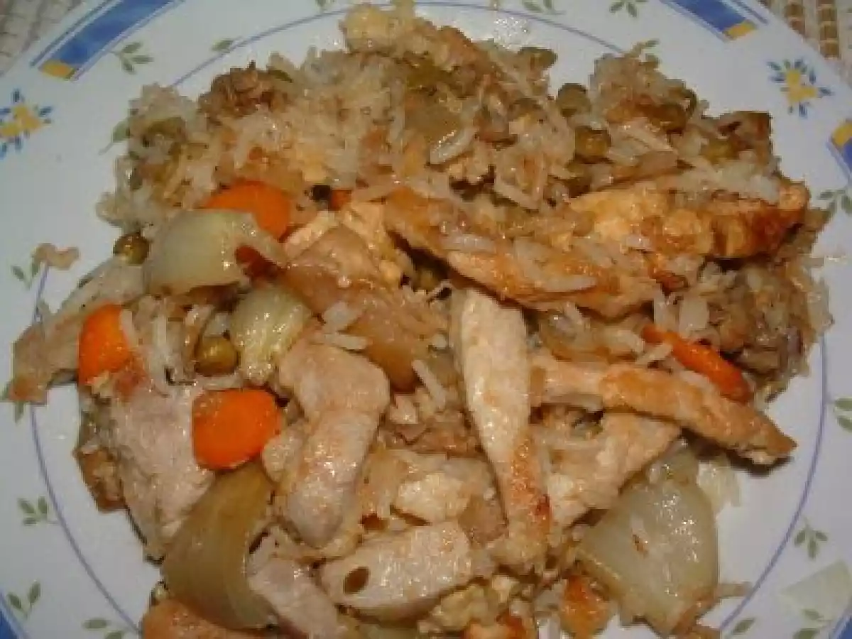 CERDO PICANTE CON ARROZ