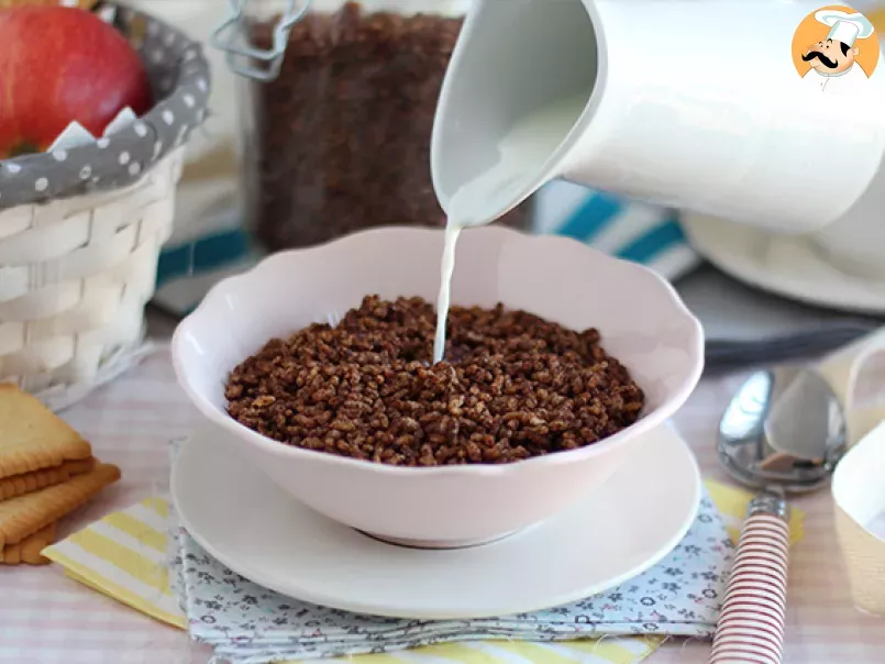 Cereales de arroz inflado de chocolate. Coco pops