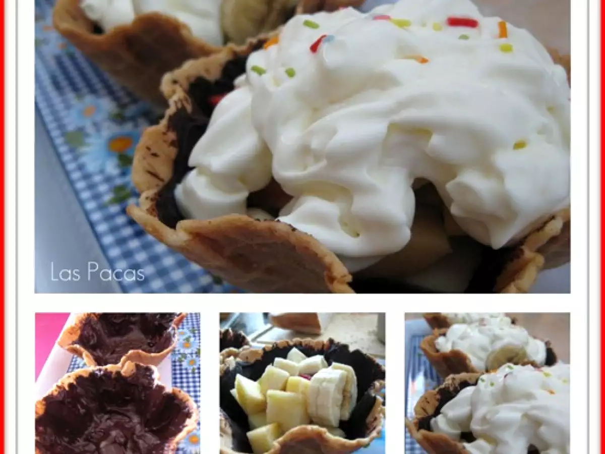 Cestas de Frutas con Espuma de Yogur