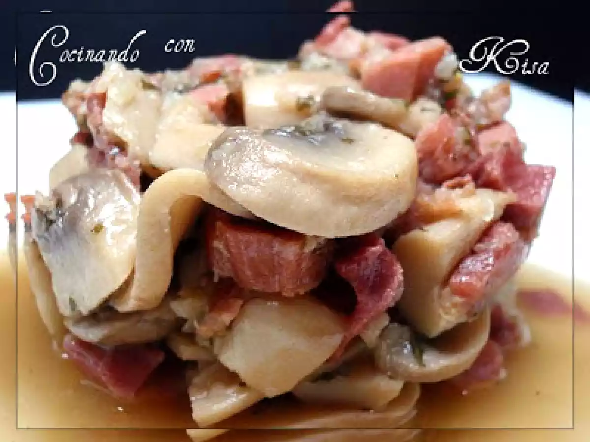 Champiñon con Jamón Serrano en Salsa (fussioncook)