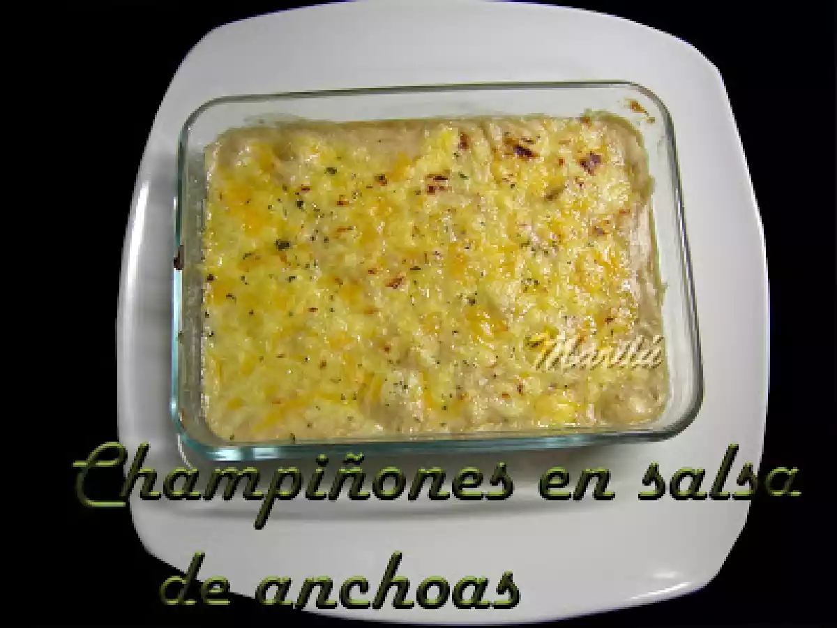 CHAMPIÑONES EN SALSA DE ANCHOAS - foto 2