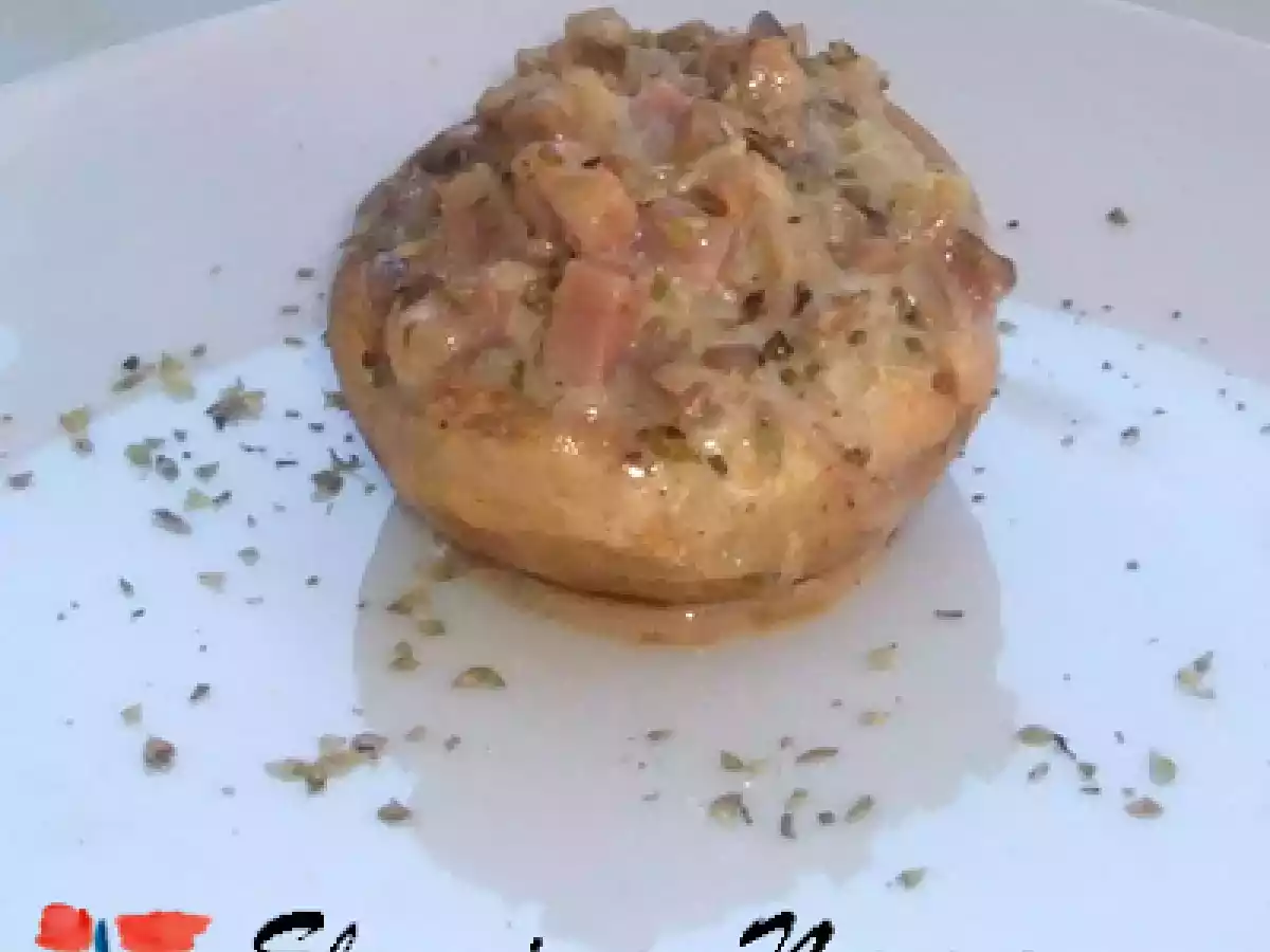 Champiñones rellenos a la carbonara