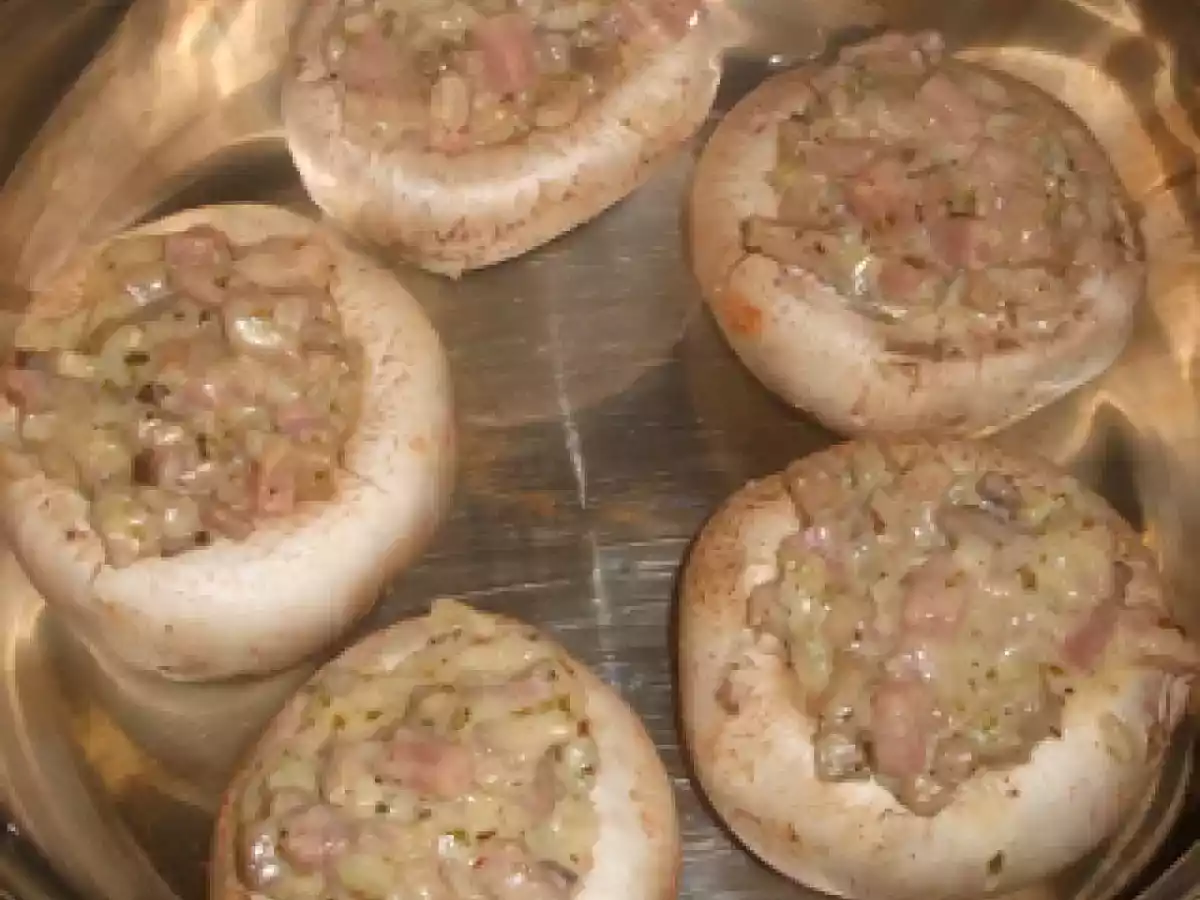 Champiñones rellenos a la carbonara - foto 2