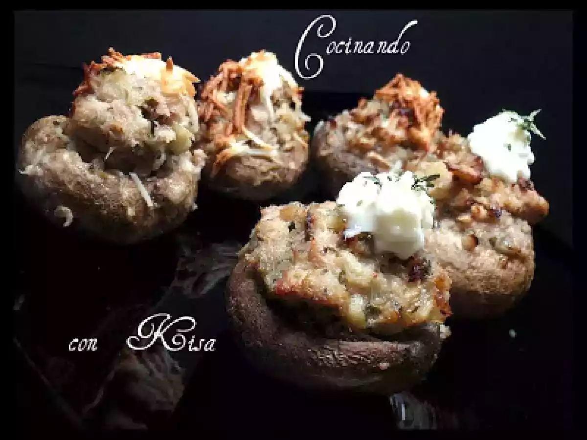 Champiñones Rellenos de Atun (horno turbo convencion)