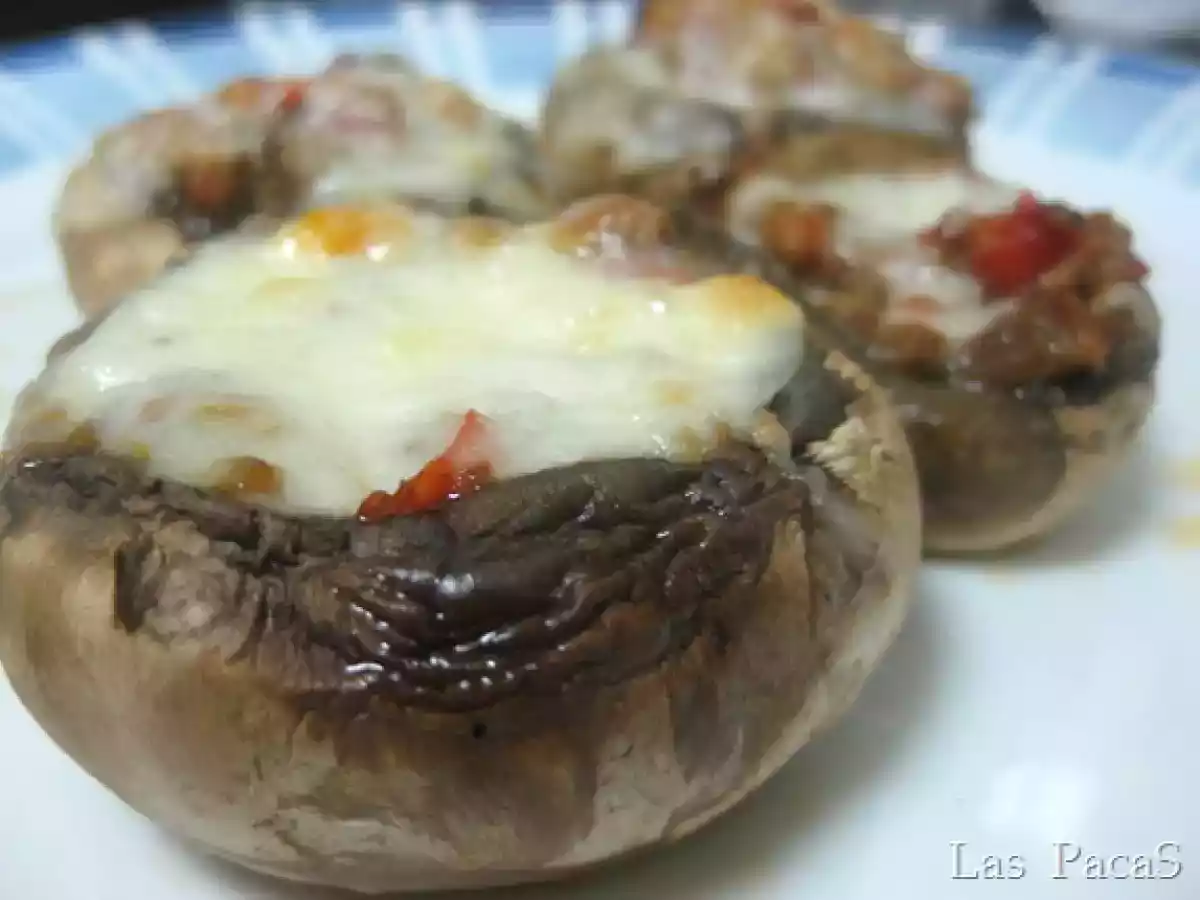 Champiñones rellenos de atún (thermomix)