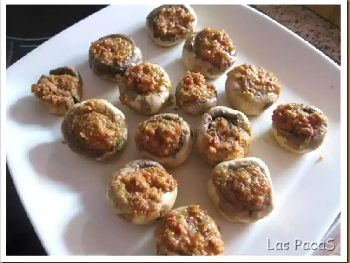 Champiñones rellenos de Jamón (Thermomix)