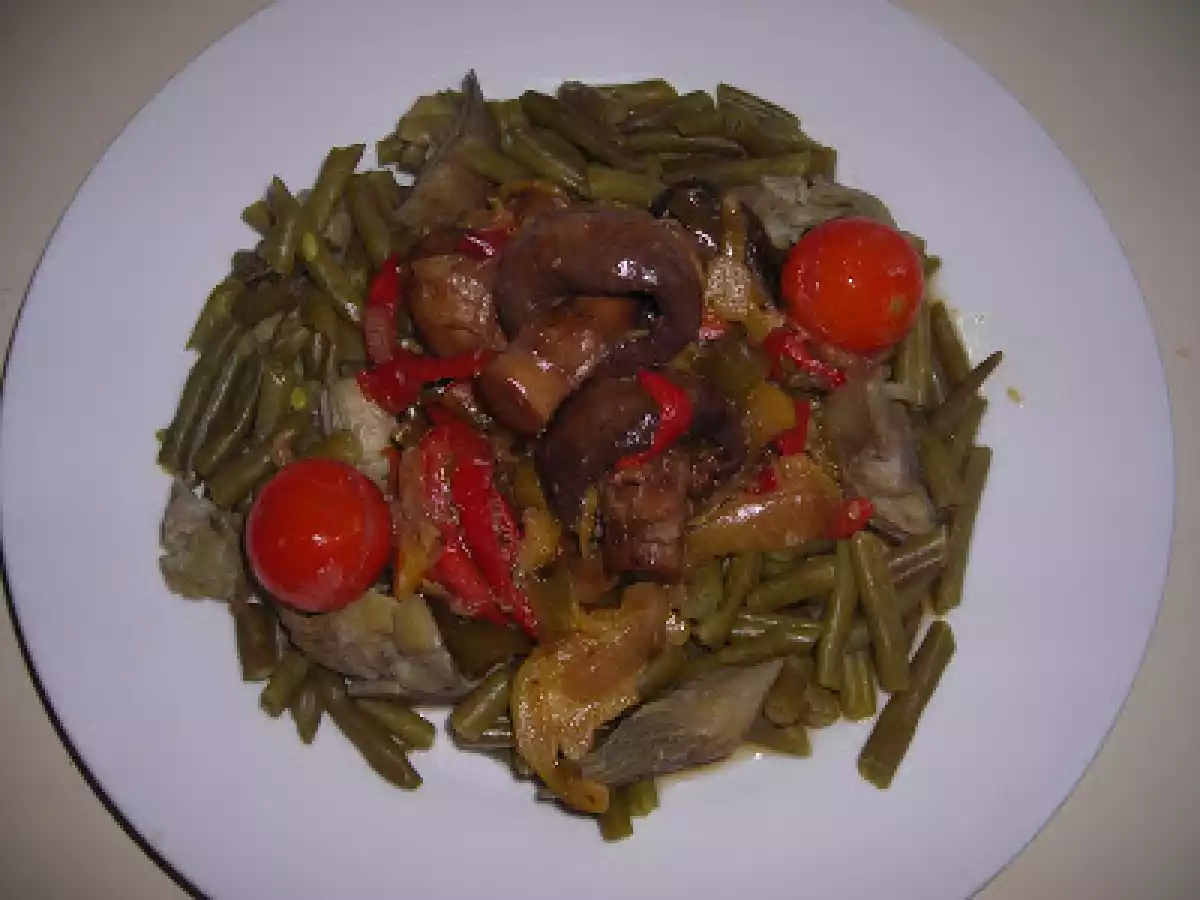 Champiñones salteados con verduras WOK y verdura al vapor - foto 3