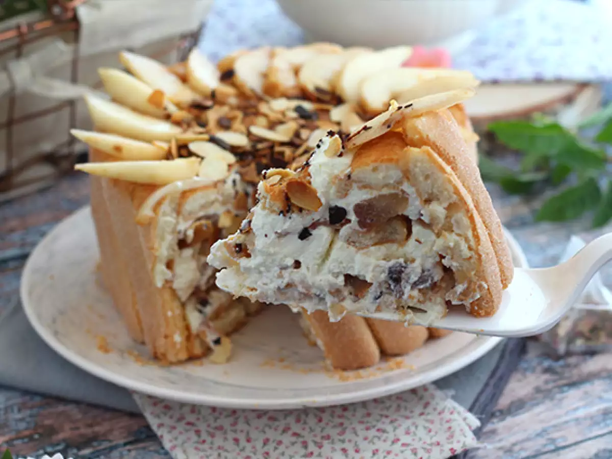 Charlota de peras y almendras tostadas - foto 4