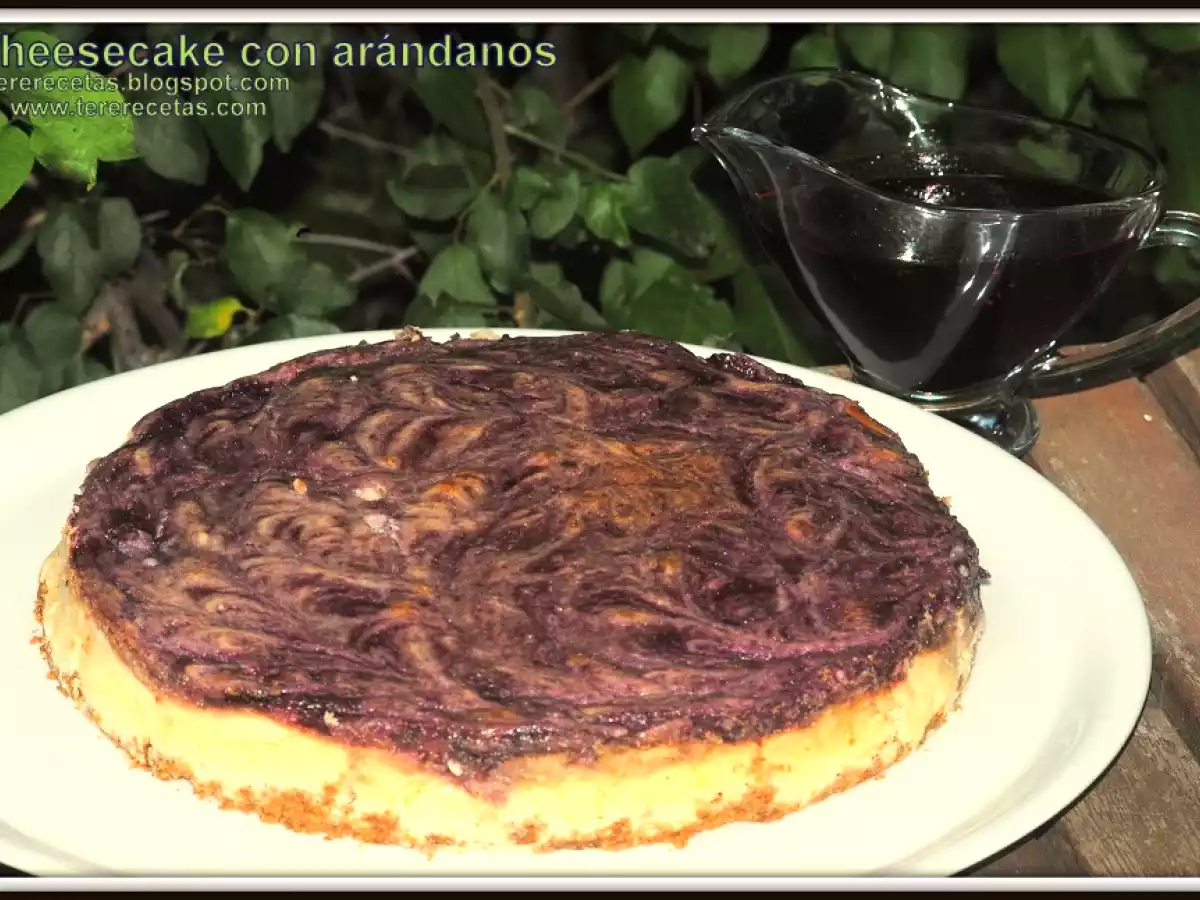 Cheesecake con arándanos.